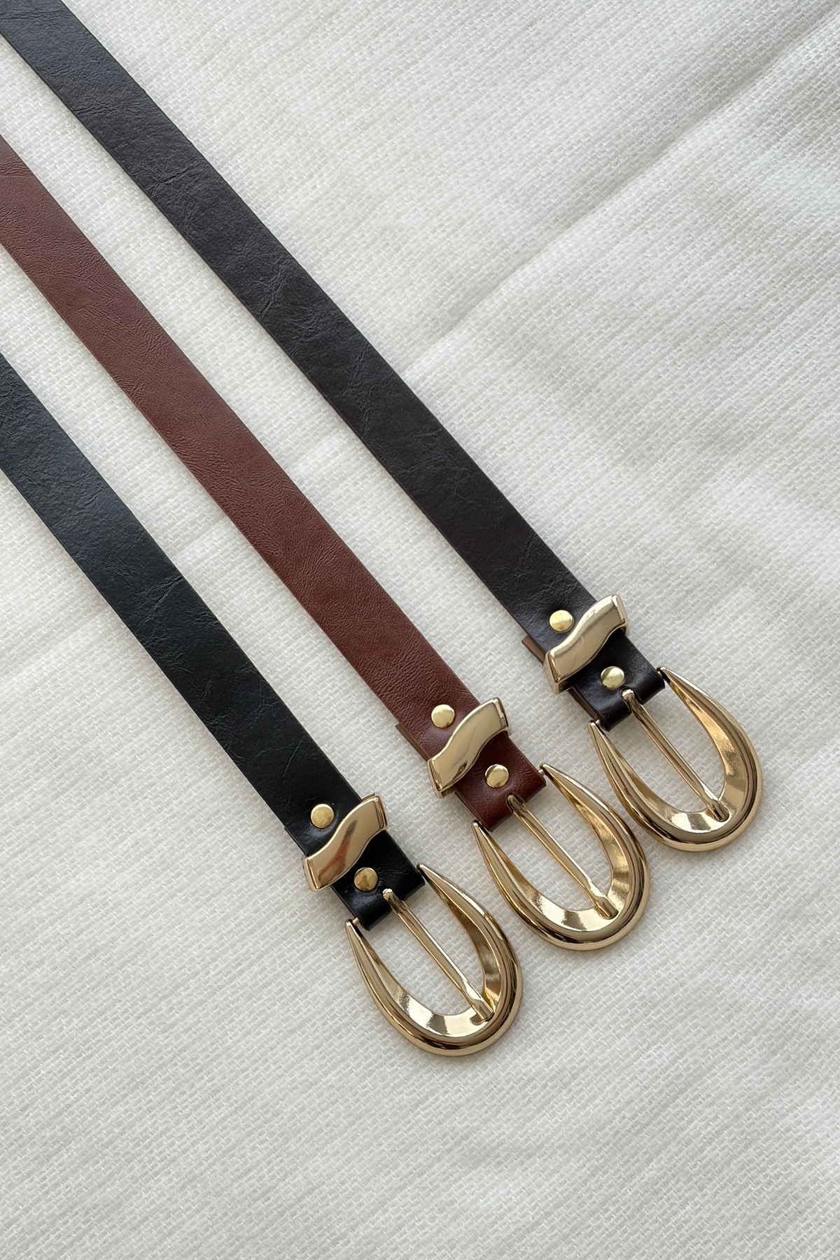 keisy  Lisa Gold Tokalı Kadın Kemer (AcıKahve) - Görsel 3