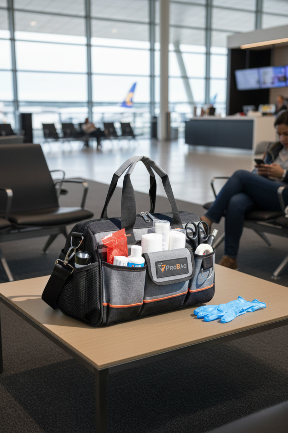 Probag Orta Boy Medikal Çanta | 30 Bölmeli | Suya Dayanıklı | Reflektörlü Taşıma Çantası fotoğrafı 5 (önizleme)