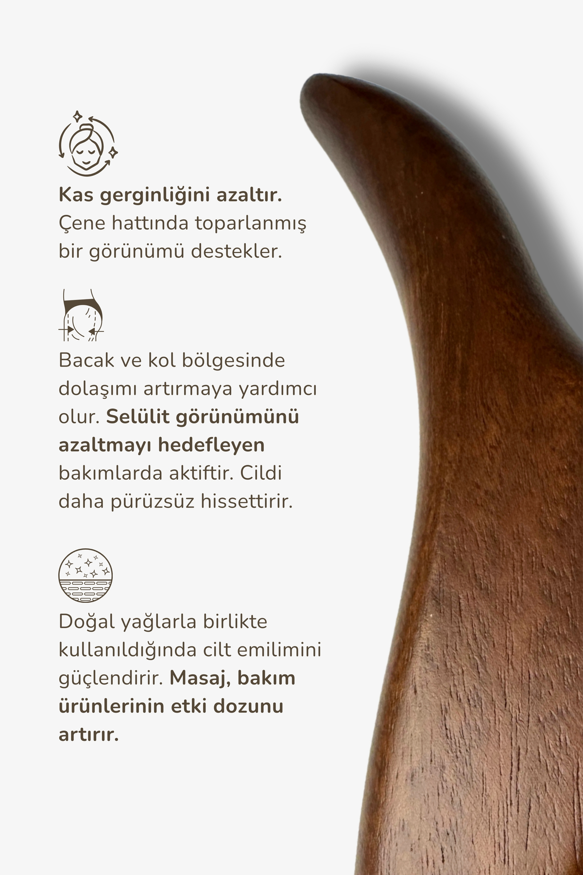 Doğal Ahşap , Lenf Drenaj Masaj Aleti — sellitmasaj — تصویر 3 از 6