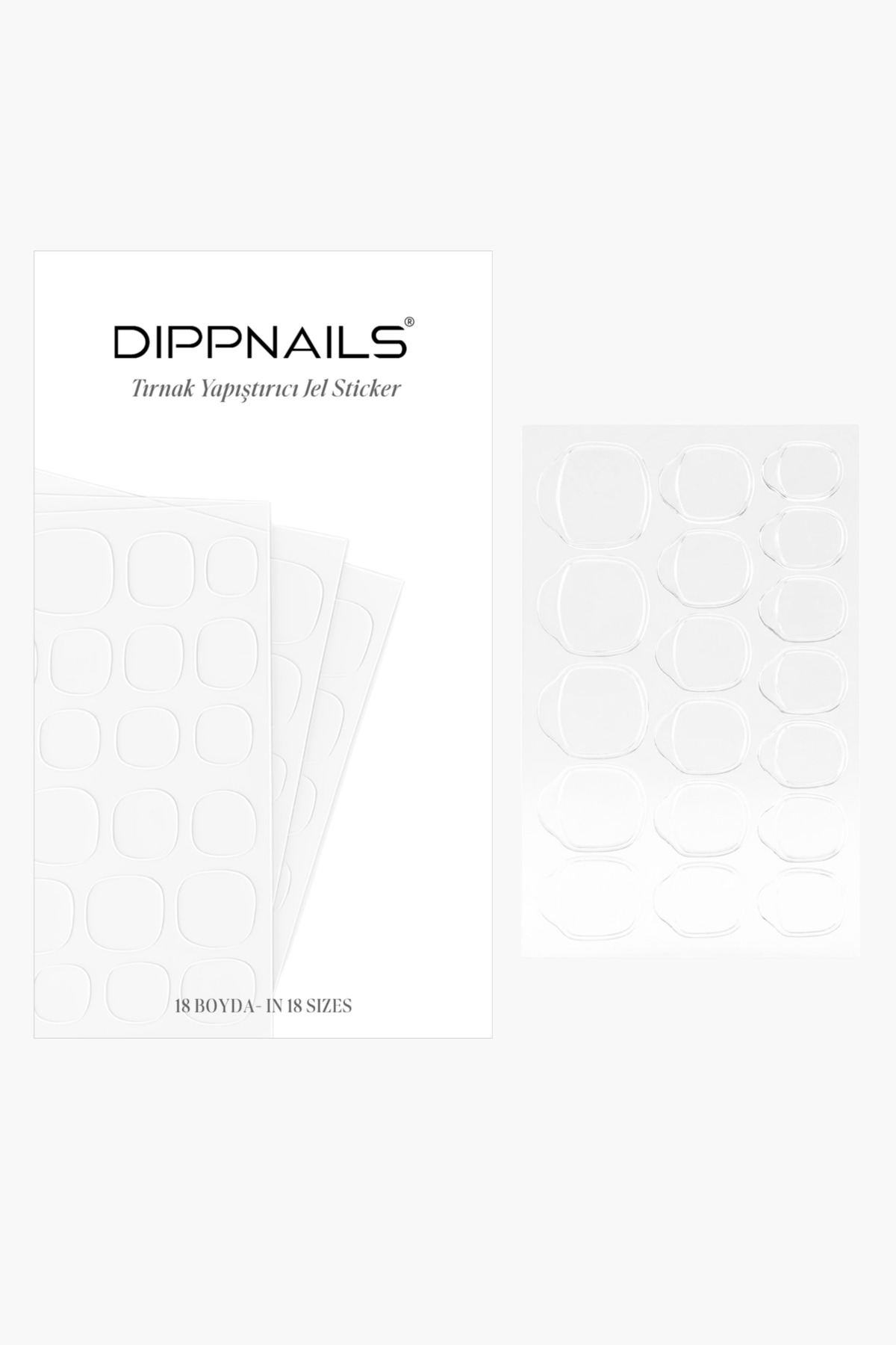 Dippnails نوار چسب ژل 216 چسب ناخن دروغین - سفید DNNS1000