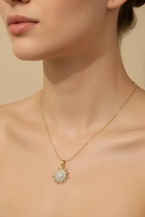 Maren Store Çelik Güneş Kolye