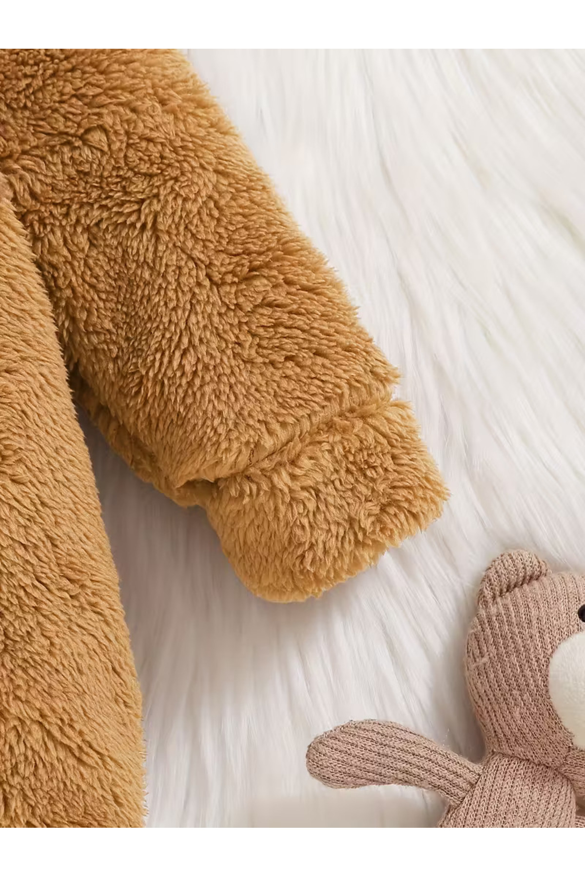 BABYSİ KİDS CLUB Kapşonlu Bebek Peluş Welsoft Tulum (DIŞ VE IÇ ÇİFT TARAFLI WELSOFT PELUŞ YÜNLÜ) fotoğrafı 5 (önizleme)