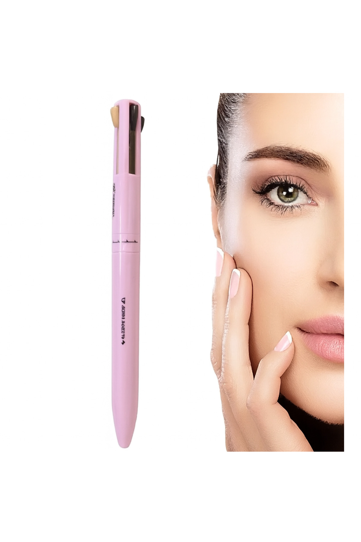 Kozmetik 4'ü 1 Arada Makyaj Kalemi – Eyeliner + Brow Liner + Lip