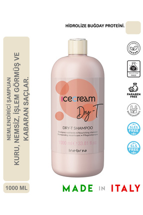 Inebrya Ice Cream Dry-T Nourishing Shampoo Şampuan 1000 ml 8008277263212
