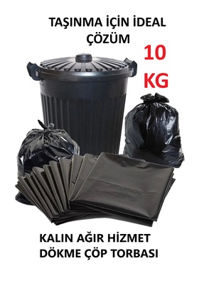 EFTAPLAST 80*110 Endüstriyel- Extra Kalın Çöp Poşeti (10 KG)