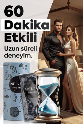 Nely8 Long Time Jel 60 x 1,5 ml-Erkekler için Hijyenik Kullan At Krem, Uzun S...