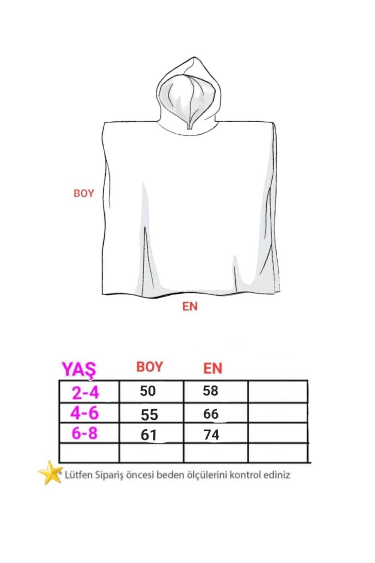 PAMUK HANIM Pamuklu yumuşacık Havlu Kız-erkek Çocuk Deniz Plaj, Havuz, banyo Kapüşonlu Panço MAVİ/GÖZ fotoğrafı 5 (önizleme)