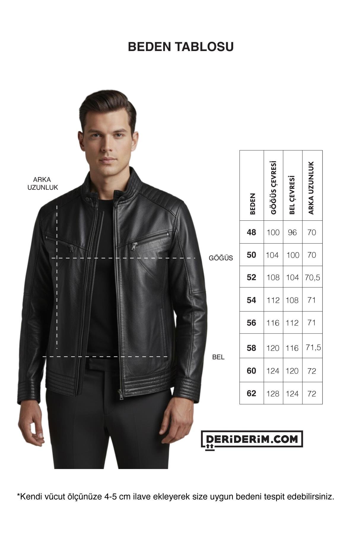 Deriderim  Kahve Hector Hakim Yaka Fermuarlı Astarlı Erkek Hakiki Deri Mont - Görsel 5