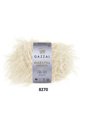 GAZZAL İPLİK Gazzal Marilyn Merinos Uzun Tüylü Örgü İpliği 250g 5x50g 88m Yum...