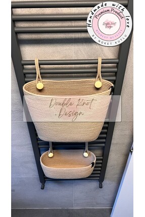 DOUBLE KNOT DESİGN 3lü Organizer Tress Çok Amaçlı Düzenleyici Sepet Havlupan ...