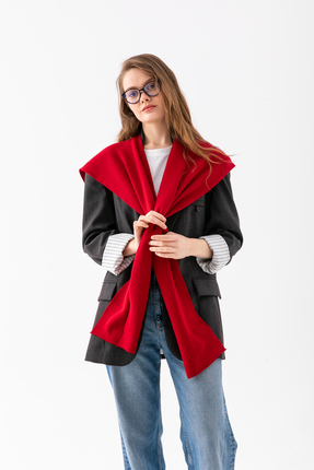 Wega Moda Kare Parçalı Patchwork Atkı - Spor Triko Örme Omuz Atkısı | Unisex ...