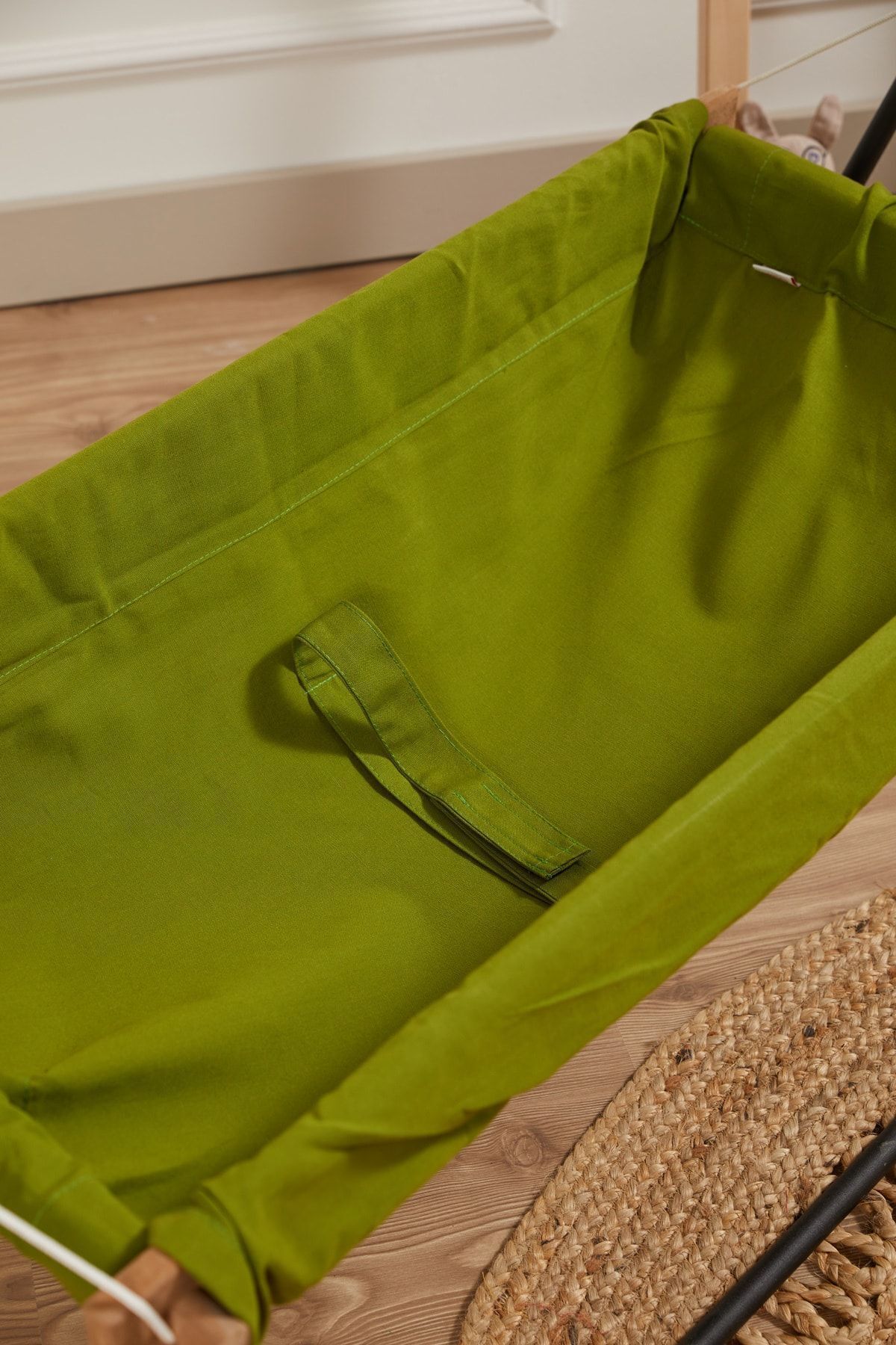 Svava Ahşap Bebek Hamak Beşik Portatif Hamak Beşik (Yeşil) fotoğrafı 3 (önizleme)