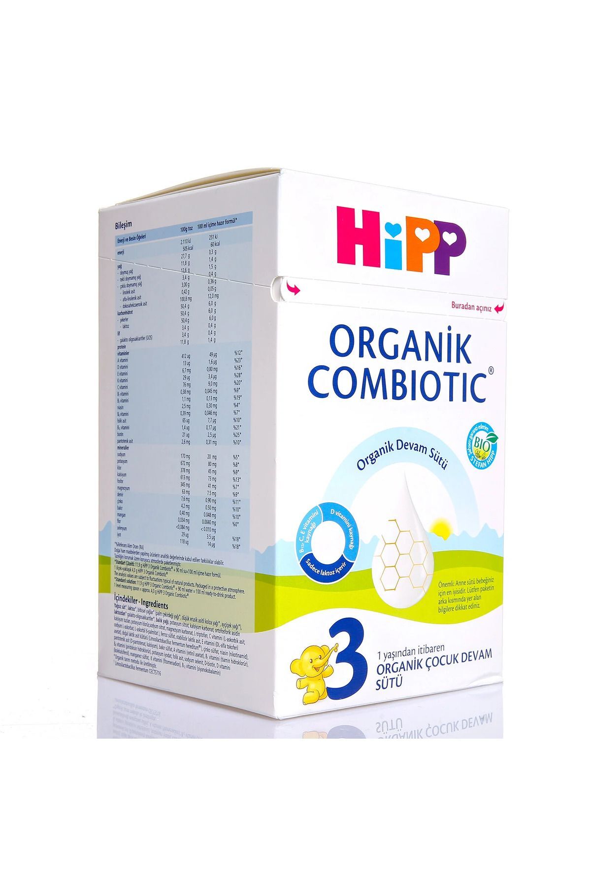 Hipp NO:3 COMBİOTİC DEVAM BEBEK SÜTÜ 800 GR 4 ADET fotoğrafı 2 (önizleme)