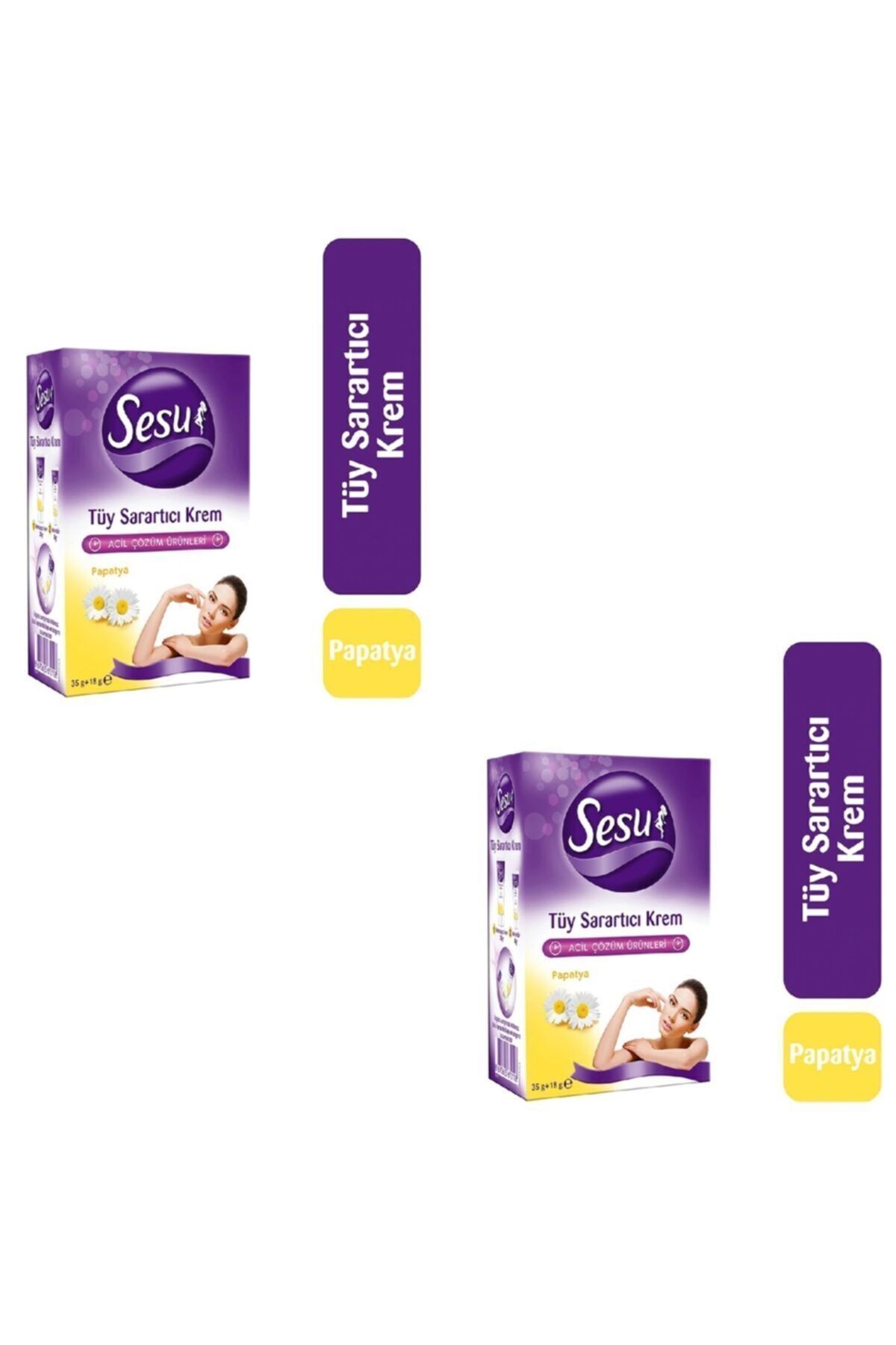 Sesu TÜY SARARTICI KREM 35 GR+18GR = 53 GR PAKET 2 ADET — MedispaceMSX176