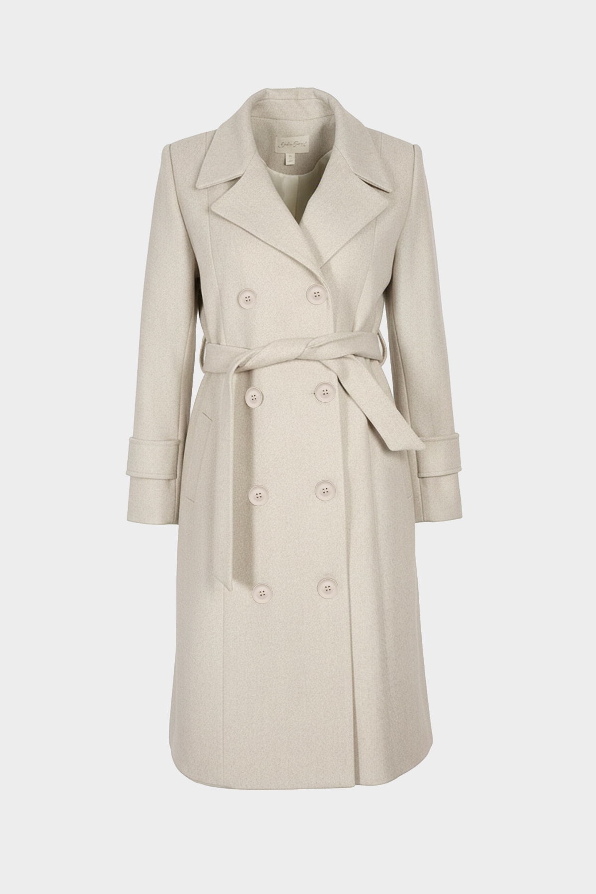 Soydan Güner  Kruvaze Kuşaklı Kulplu Kaban Bej 6610 - Görsel 5