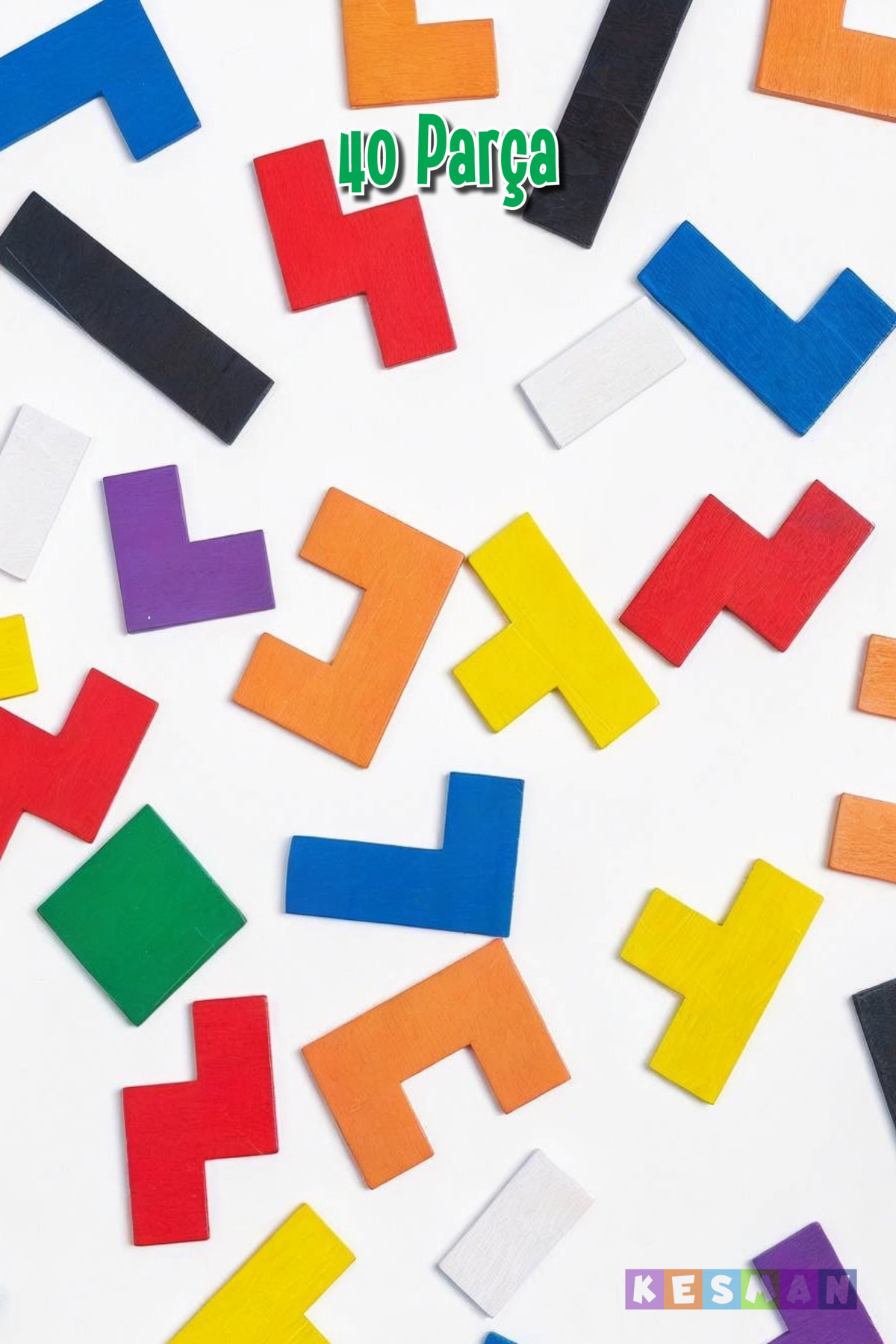 Kesman Kitap Montessori Ahşap Tetris & Blok Puzzle Zeka Oyuncağı Seti fotoğrafı 6 (önizleme)