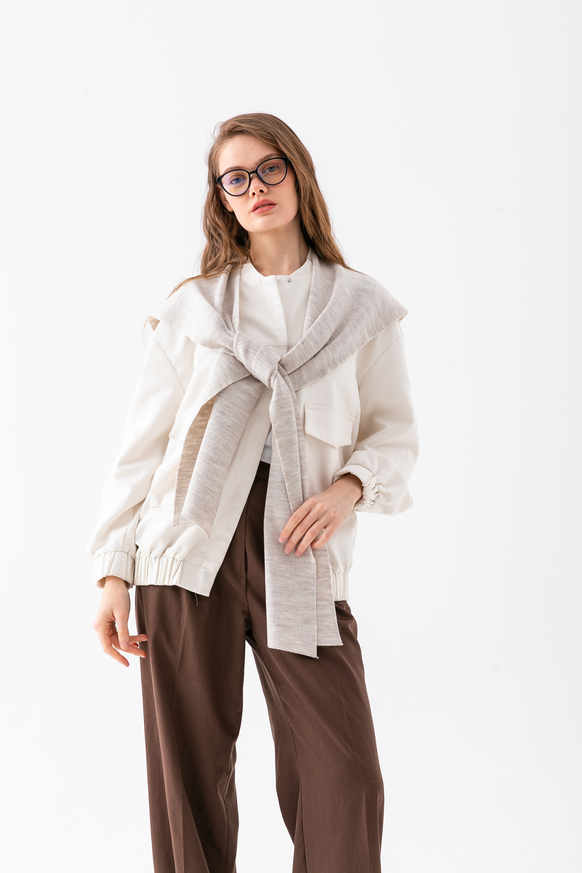 Wega Moda  Kare Parçalı Patchwork Atkı - Spor Triko Örme Omuz Atkısı | Unisex Boho Şal - Atkı - Görsel 4