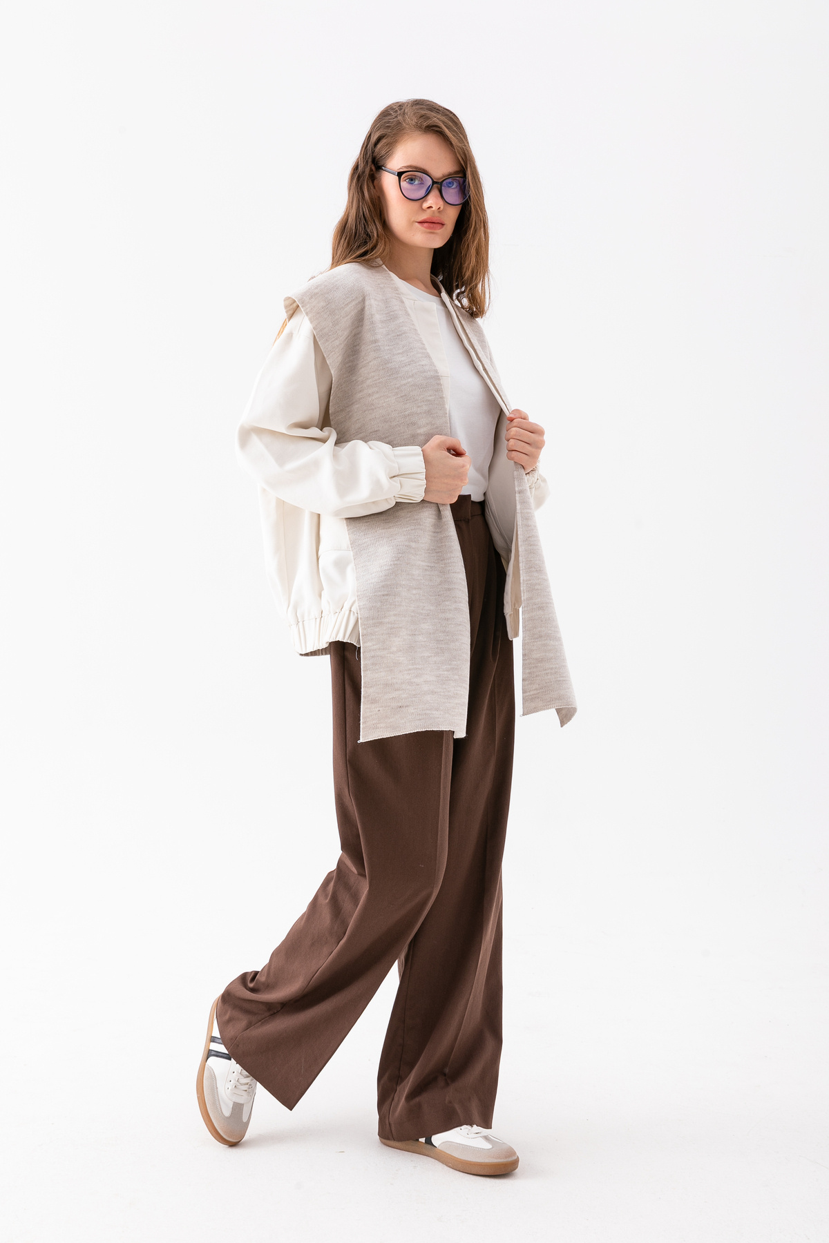 Wega Moda  Kare Parçalı Patchwork Atkı - Spor Triko Örme Omuz Atkısı | Unisex Boho Şal - Atkı - Görsel 3