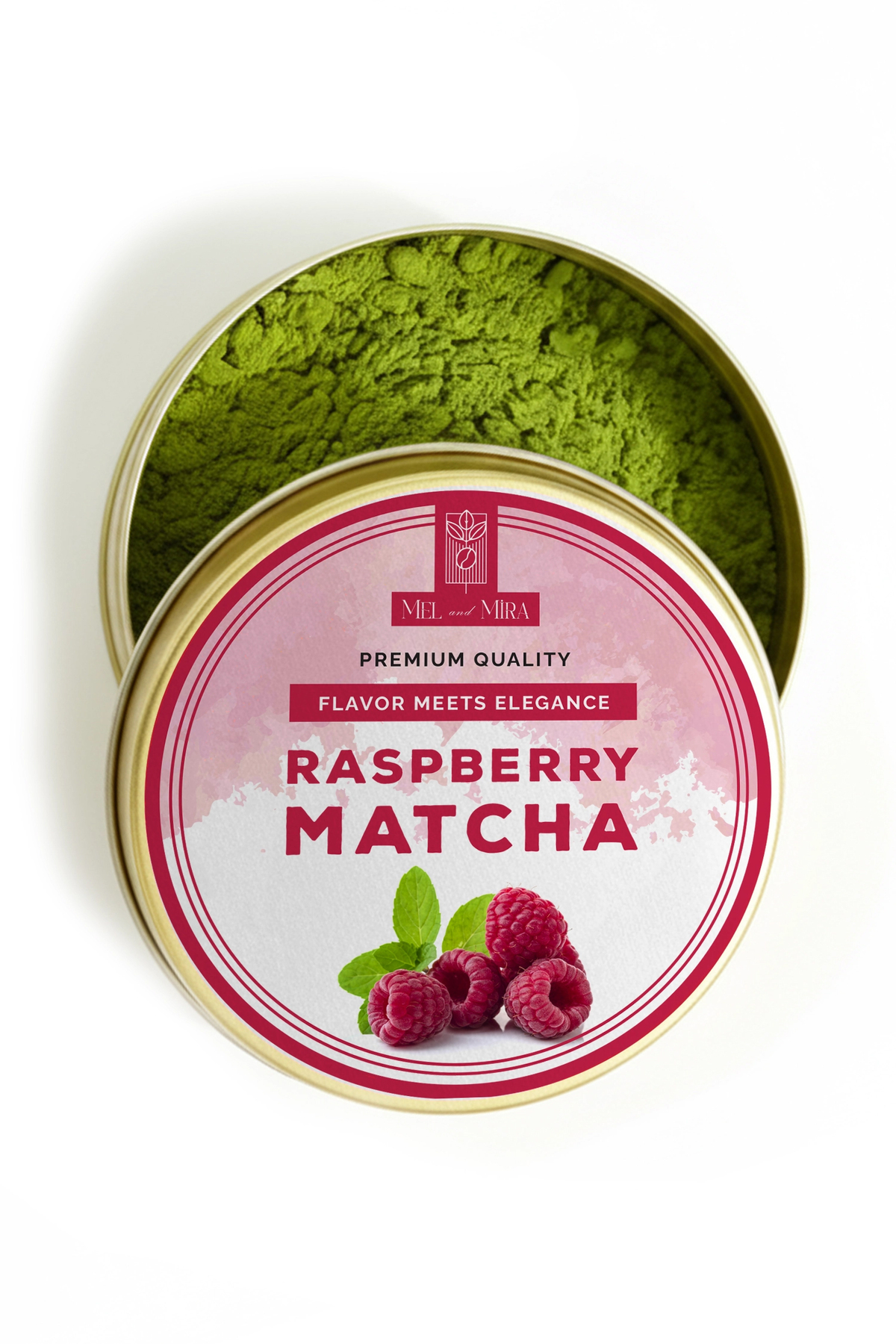 Raspberry Matcha Powder Mel and Mira Ahududu Aromalı Matcha Tozu 25g, Raspberry Matcha Powder ...