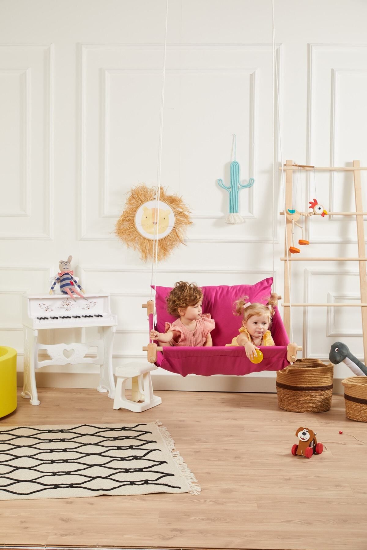 Svava Trend Çocuk Hamak Salıncak - Ev Tipi Ve Bahçe Salıncağı (fuşya) fotoğrafı 2 (önizleme)