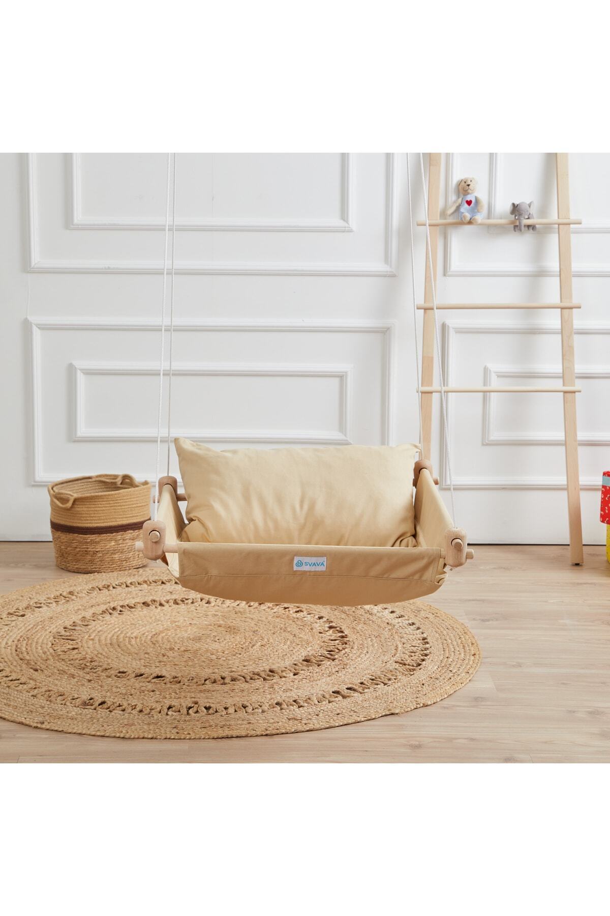 Svava Trend Çocuk Hamak Salıncak - Ev Tipi Ve Bahçe Salıncağı (BEJ) fotoğrafı 3 (önizleme)