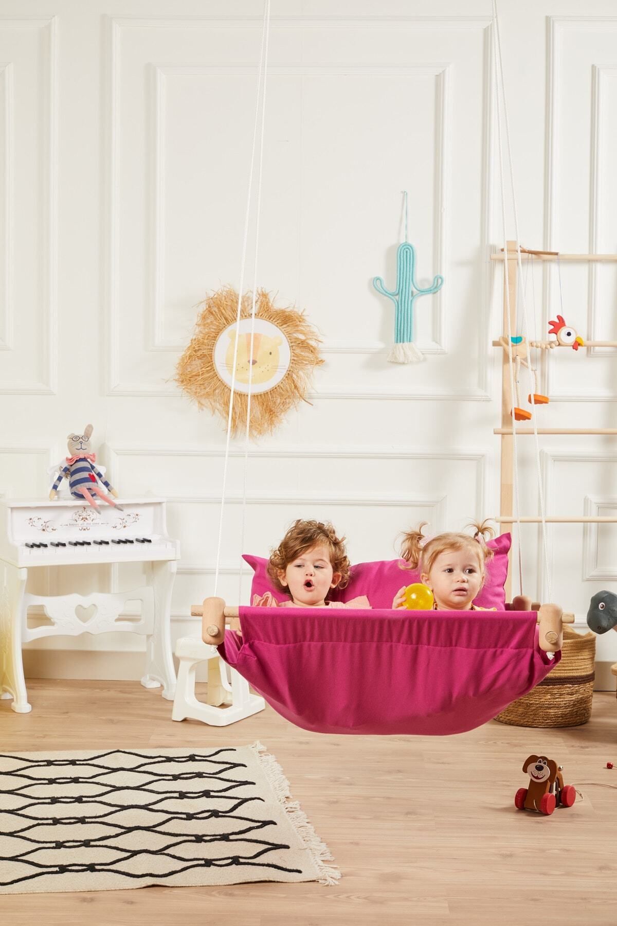 Svava Trend Çocuk Hamak Salıncak - Ev Tipi Ve Bahçe Salıncağı (fuşya) fotoğrafı 3 (önizleme)