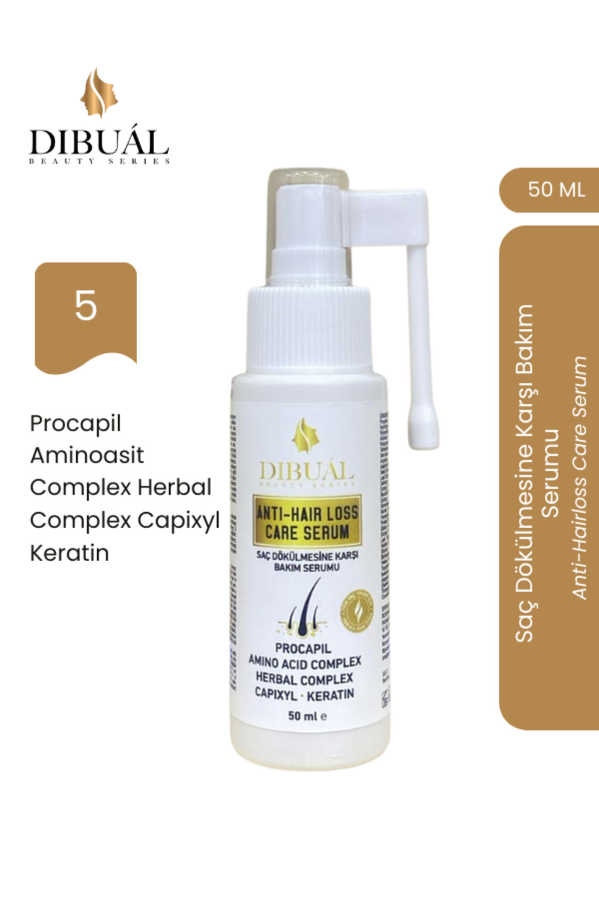 Saç Dökülmesine Karşı Şampuan (250 ml) + Yoğun Etkili Serum (50 ml) — Saç Bakım Seti — تصویر 3 از 3