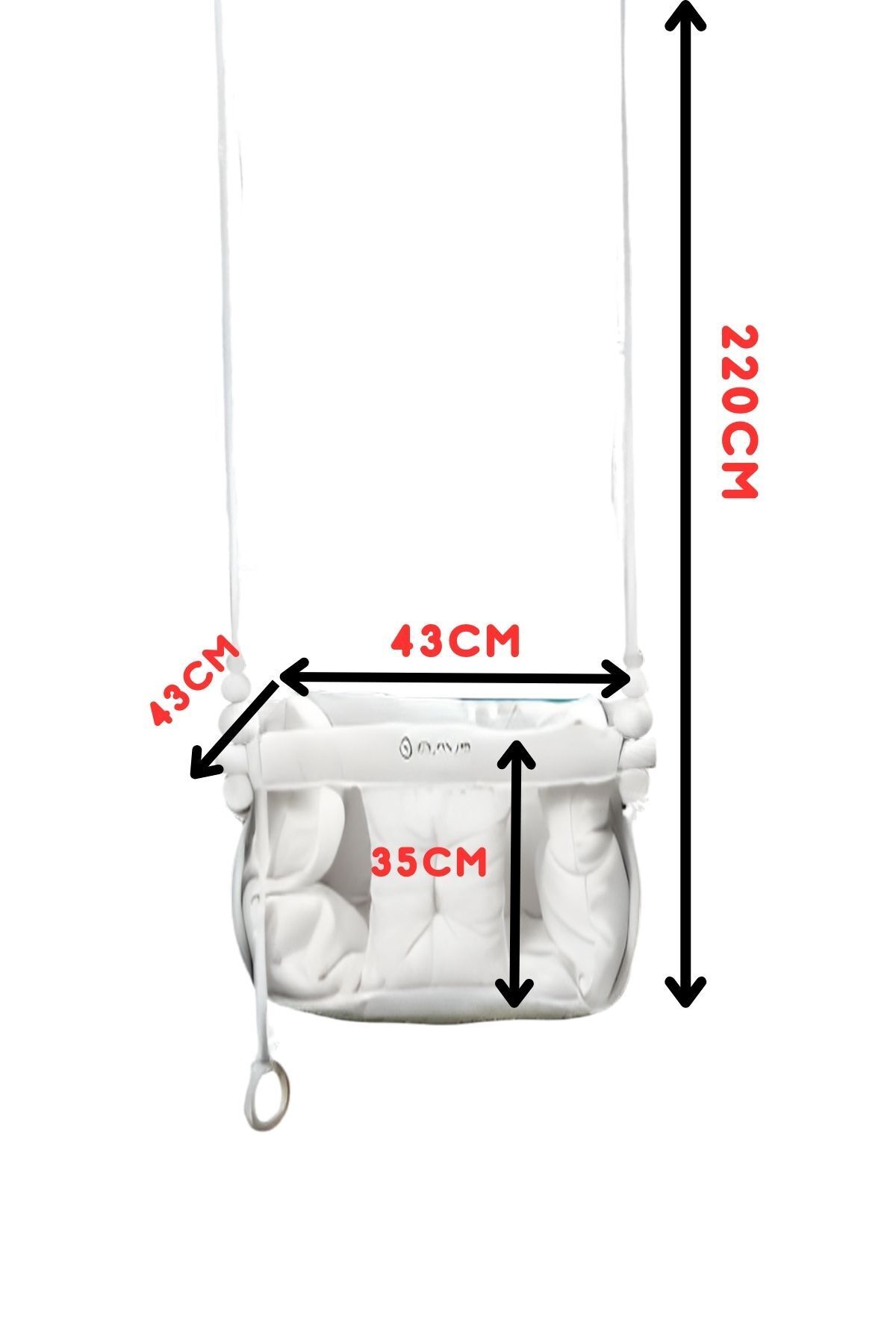 Svava Konfor Ahşap Bebek Salıncak, Tavana Asılan Çocuk Salıncağı (GRİ) fotoğrafı 6 (önizleme)