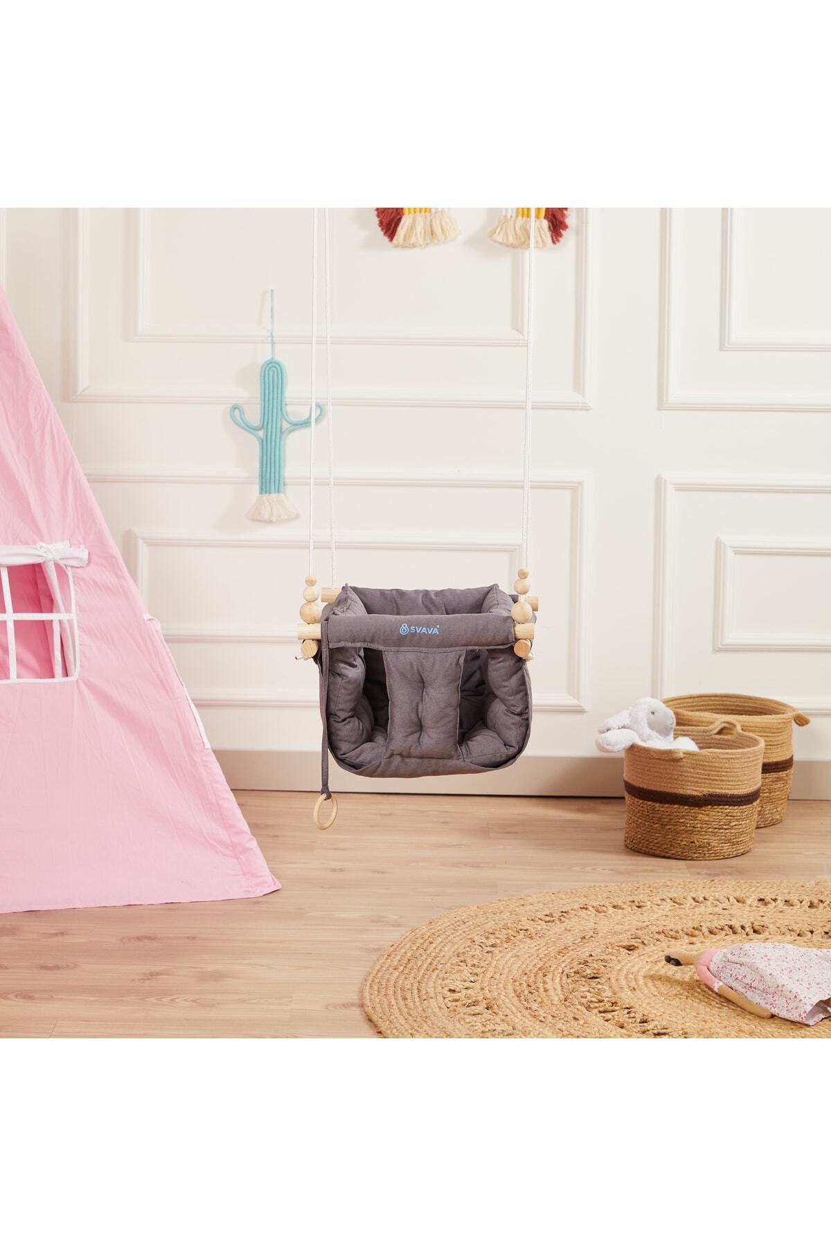 Svava Konfor Bebek Ahşap Salıncak, Tavana Asılan Çocuk Salıncağı fotoğrafı 5 (önizleme)