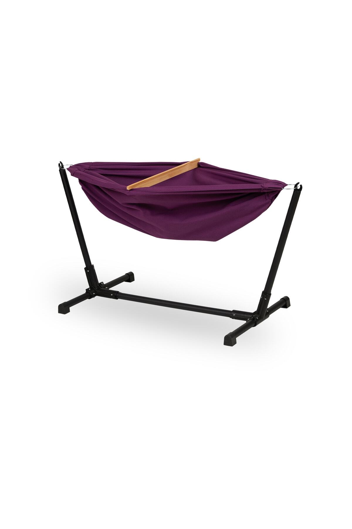 Svava Stantlı Kayık Hamak - Bebek Hamak Beşik (Mor) fotoğrafı 4 (önizleme)