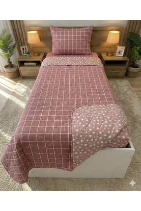 VİLERA HOME Tek Kişilik Quildet Çift Yönlü Yatak Örtüsü Takımı