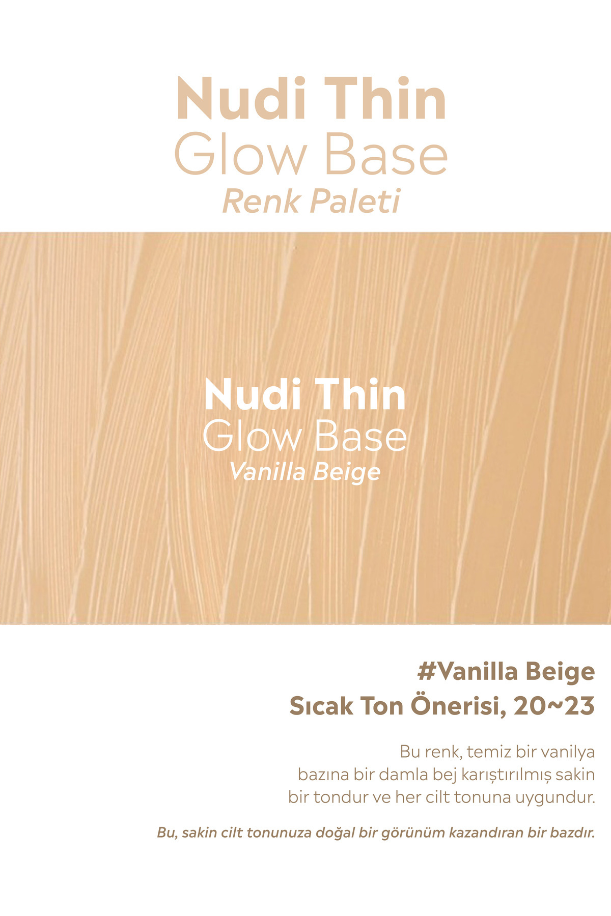 Doğal Işıltılı Makyaj Bazı - Vanillia Beige — بژ vanilliabeige — تصویر 7 از 8