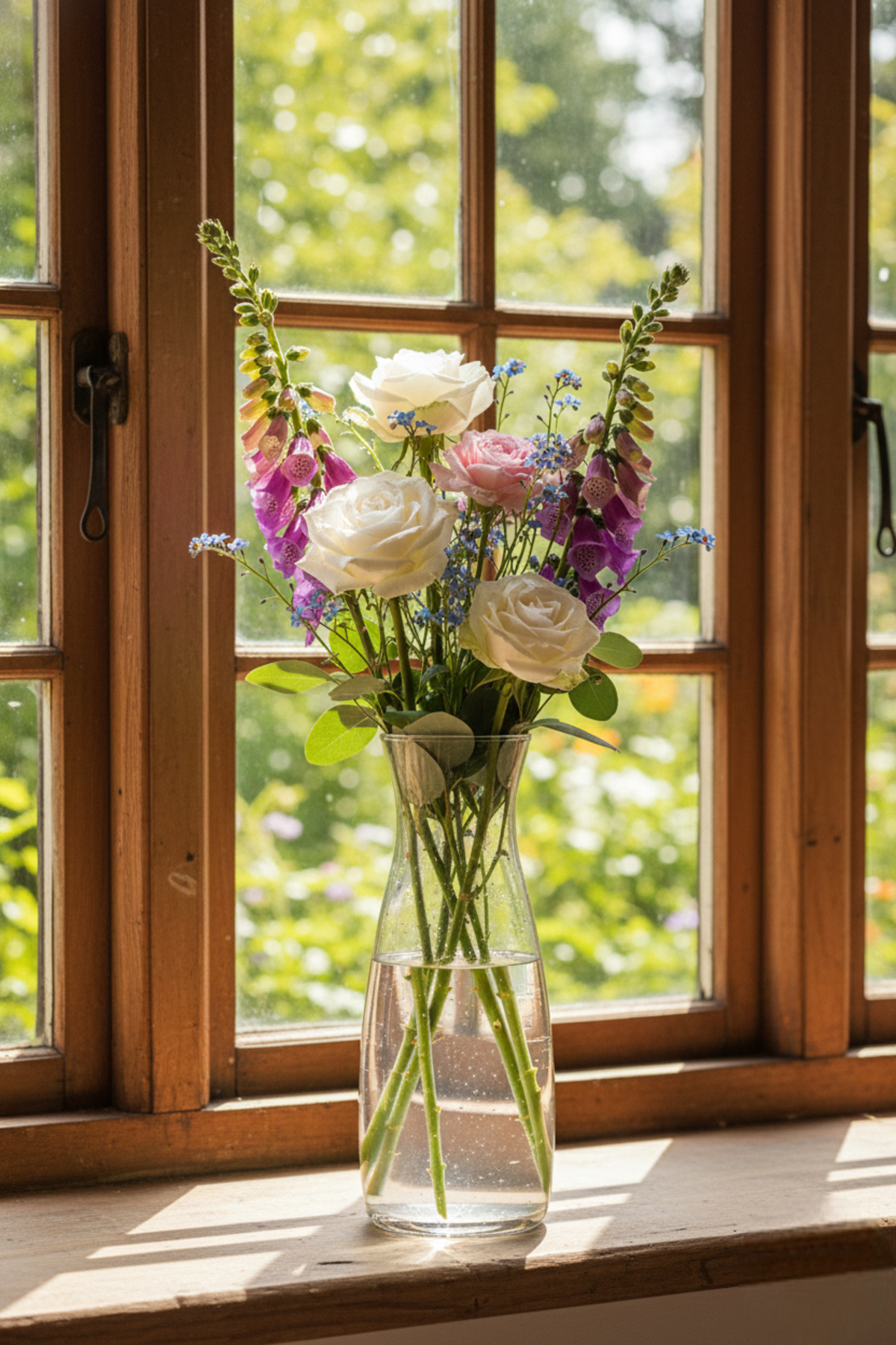 Decorative Flowerbed Glass Vase Large, 27cm (1180 CC), 1 Piece