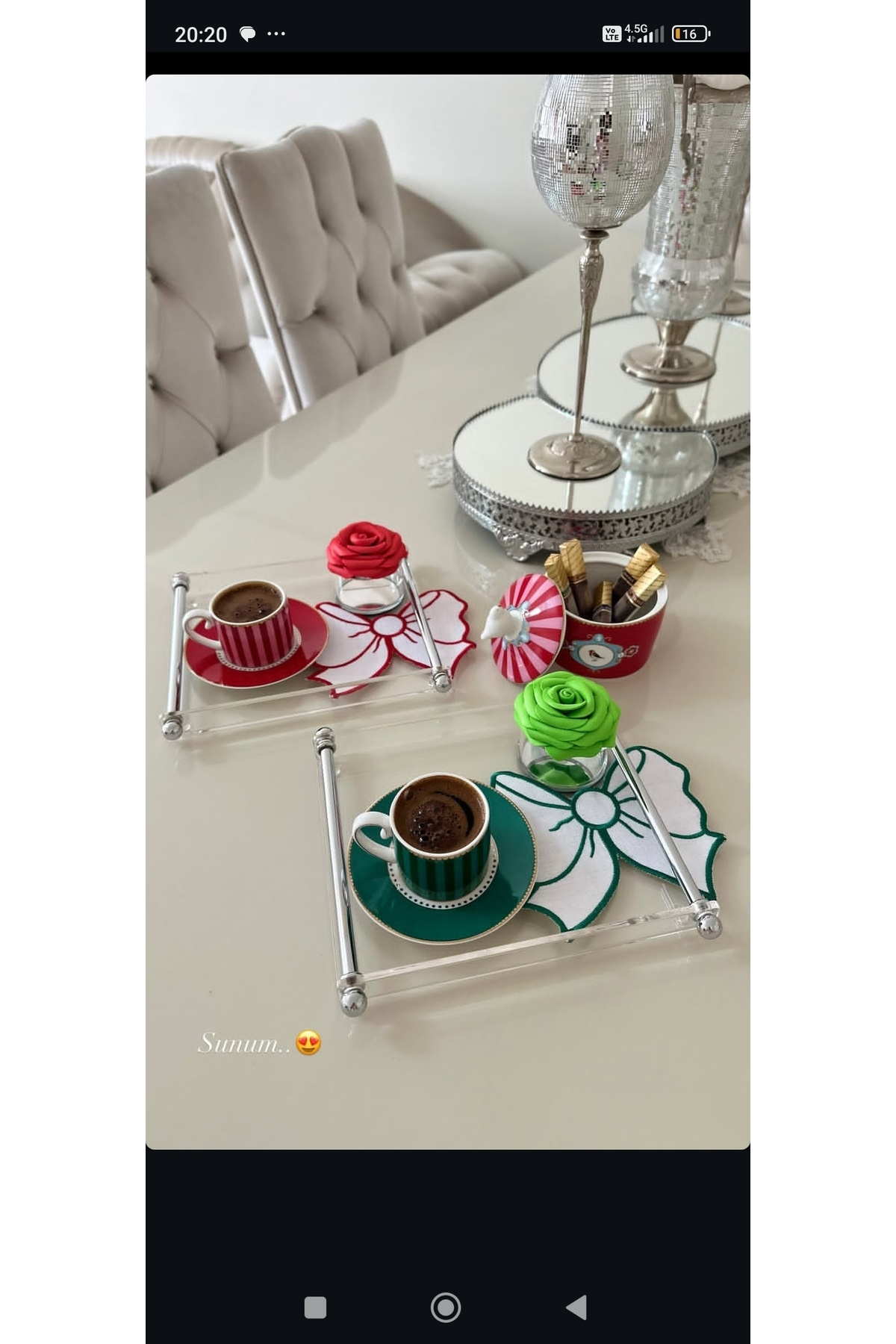 innossa pleksi dekorasyon Gümüş boru kulp pirinç kaplama sunum tepsi