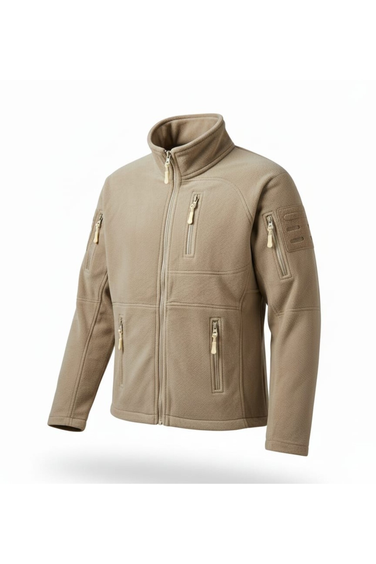 Beevos  Askeri Termal Taktik Polar Ceket Erkek Full Fermuarlı 5 Cepli Soğuk Geçirmez - Görsel 3