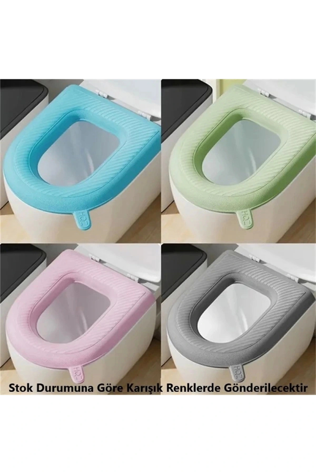 abnturk Rahat ve Kullanışlı Yıkanabilir Klozet Kapağı Süngeri Su Geçirmez Üst Yüzey (Kalınlık 0.4cm)