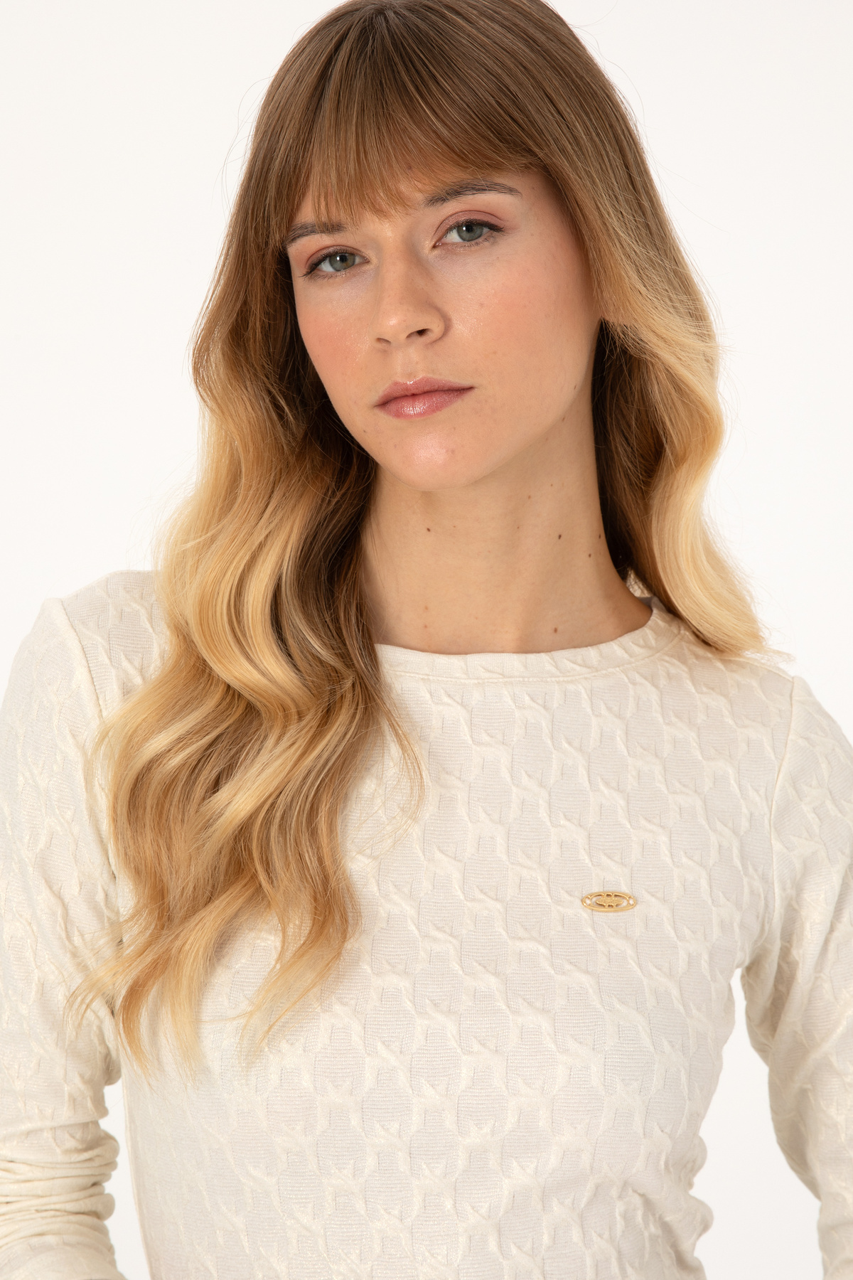U.S. Polo Assn. Kadın Krem Sweatshirt 50309441-VR256 görsel 2