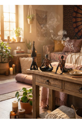uAmor Tribal Zen Yoga Serisi – 3’lü Heykel Seti