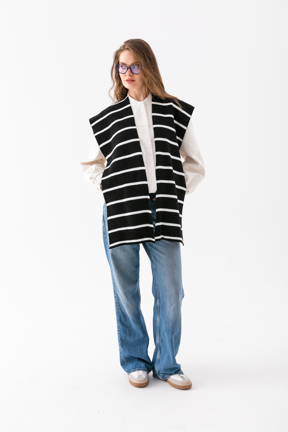 Wega Moda Kare Parçalı Patchwork Atkı - Spor Triko Örme Omuz Atkısı | Unisex Boho Şal - Atkı görsel 4