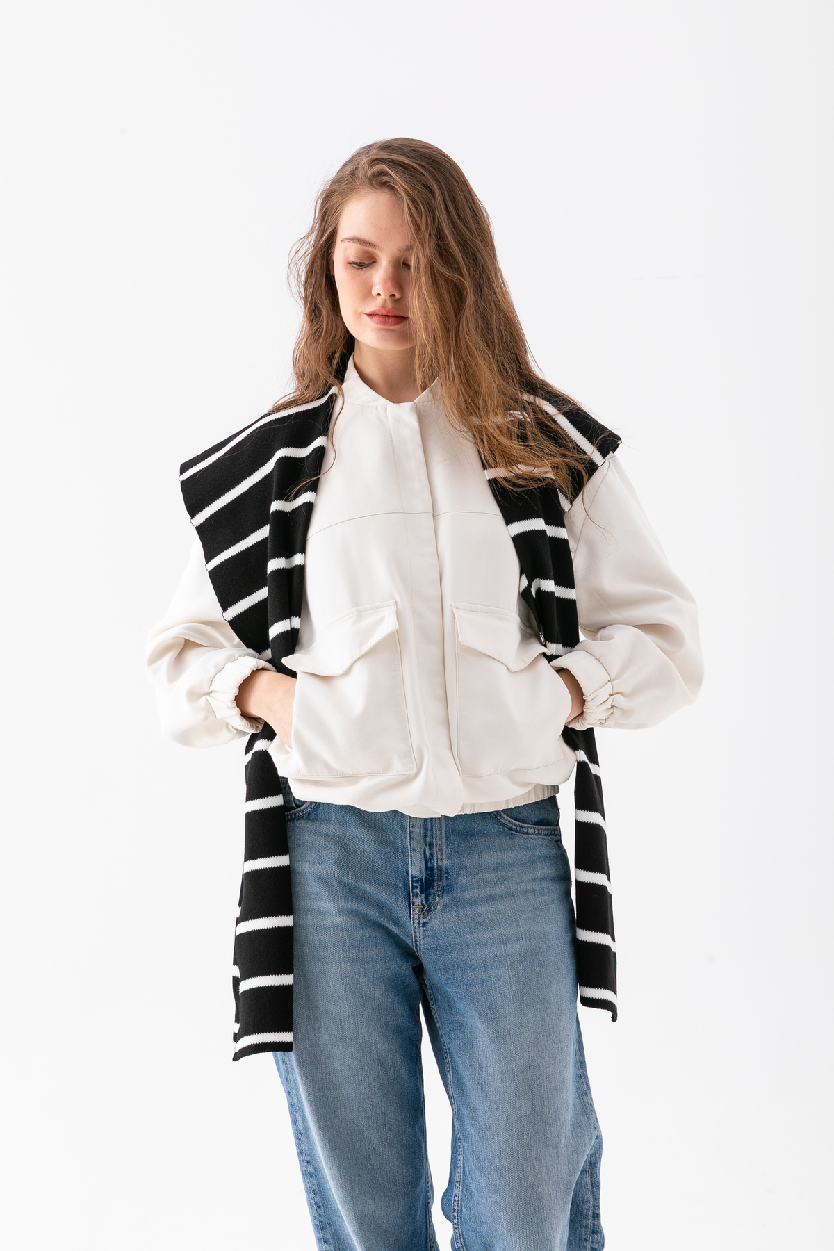 Wega Moda Kare Parçalı Patchwork Atkı - Spor Triko Örme Omuz Atkısı | Unisex Boho Şal - Atkı görsel 7