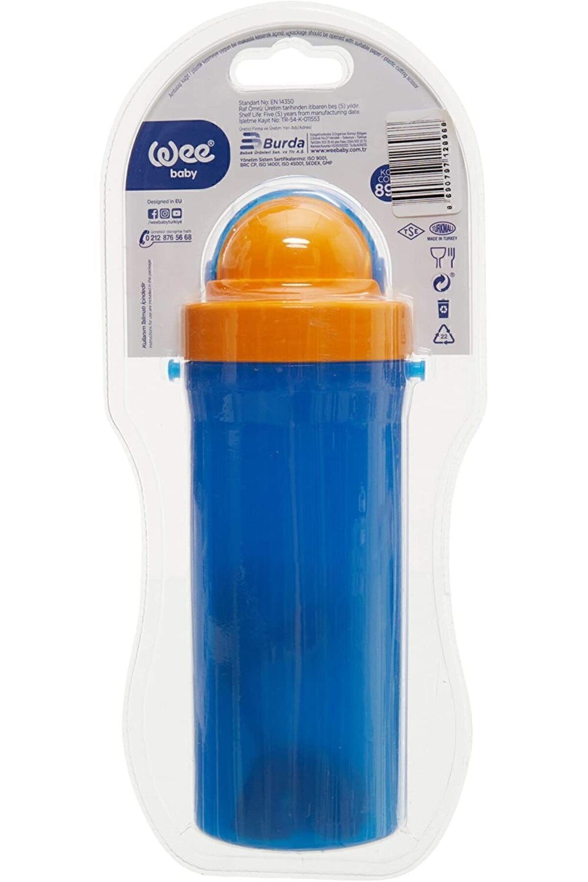 Wee Baby Pipetli Bardak 300 ml 6+ ay Mavi fotoğrafı 4 (önizleme)