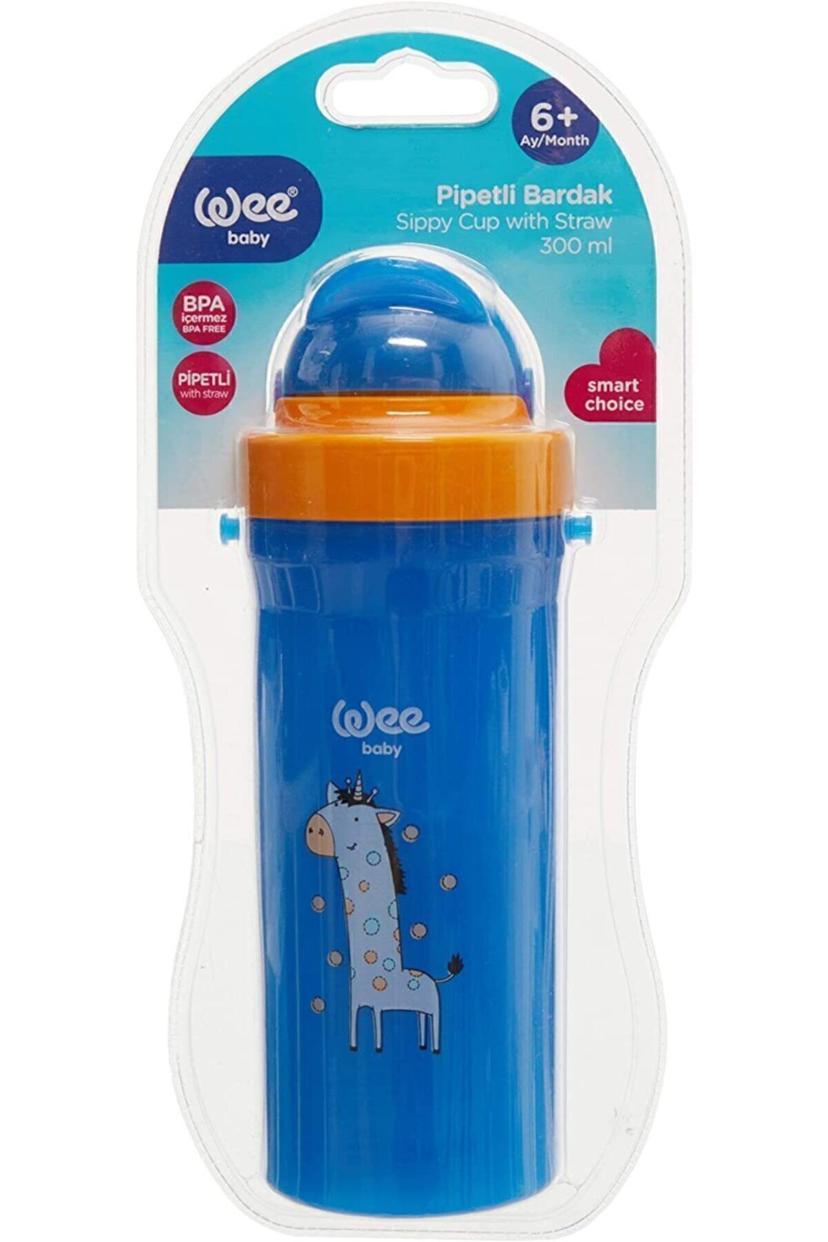 Wee Baby Pipetli Bardak 300 ml 6+ ay Mavi fotoğrafı 3 (önizleme)