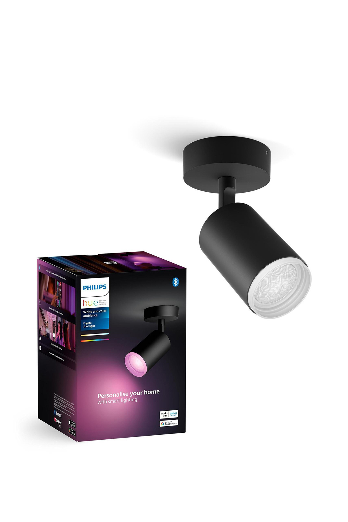 Philips Hue Fugato Siyah Akıllı Led Spot Lamba 1x4.2W v2