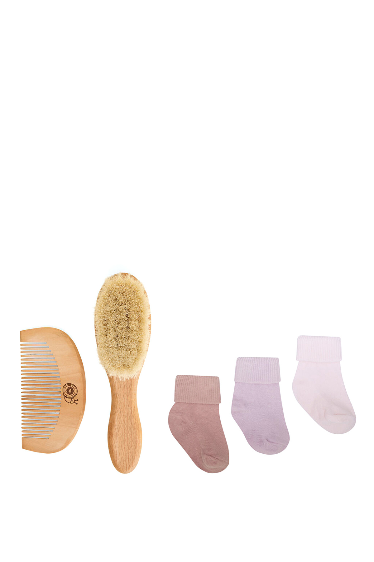Lille Trove 3'lü Çorap Fırça Yenidoğan Bebek Seti