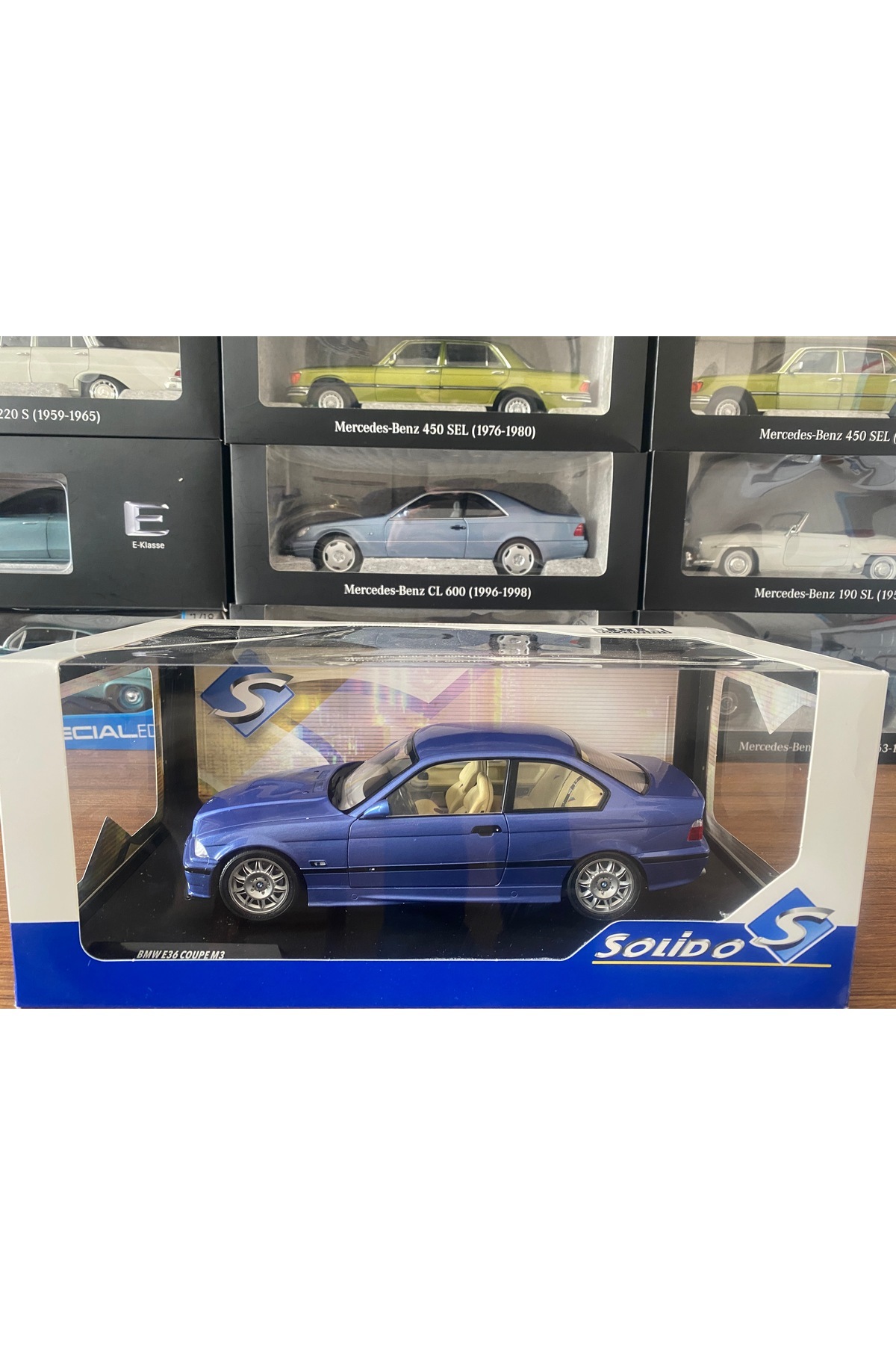 Solido BMW E36 M3-Solido Üreticili- 1/18 Ölçek- Metal Model Araba