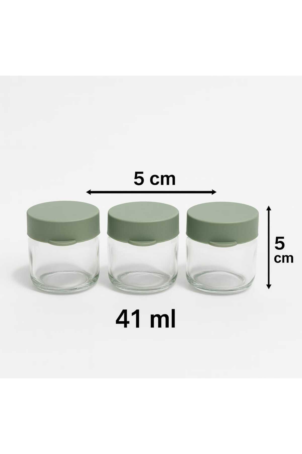 CKM silikon 6'LI Mini Cam Kavanoz – 41 ml – Silikon Kapaklı – Mama, Baharat, Reçel ve Sos Saklama Kabı fotoğrafı 3 (önizleme)