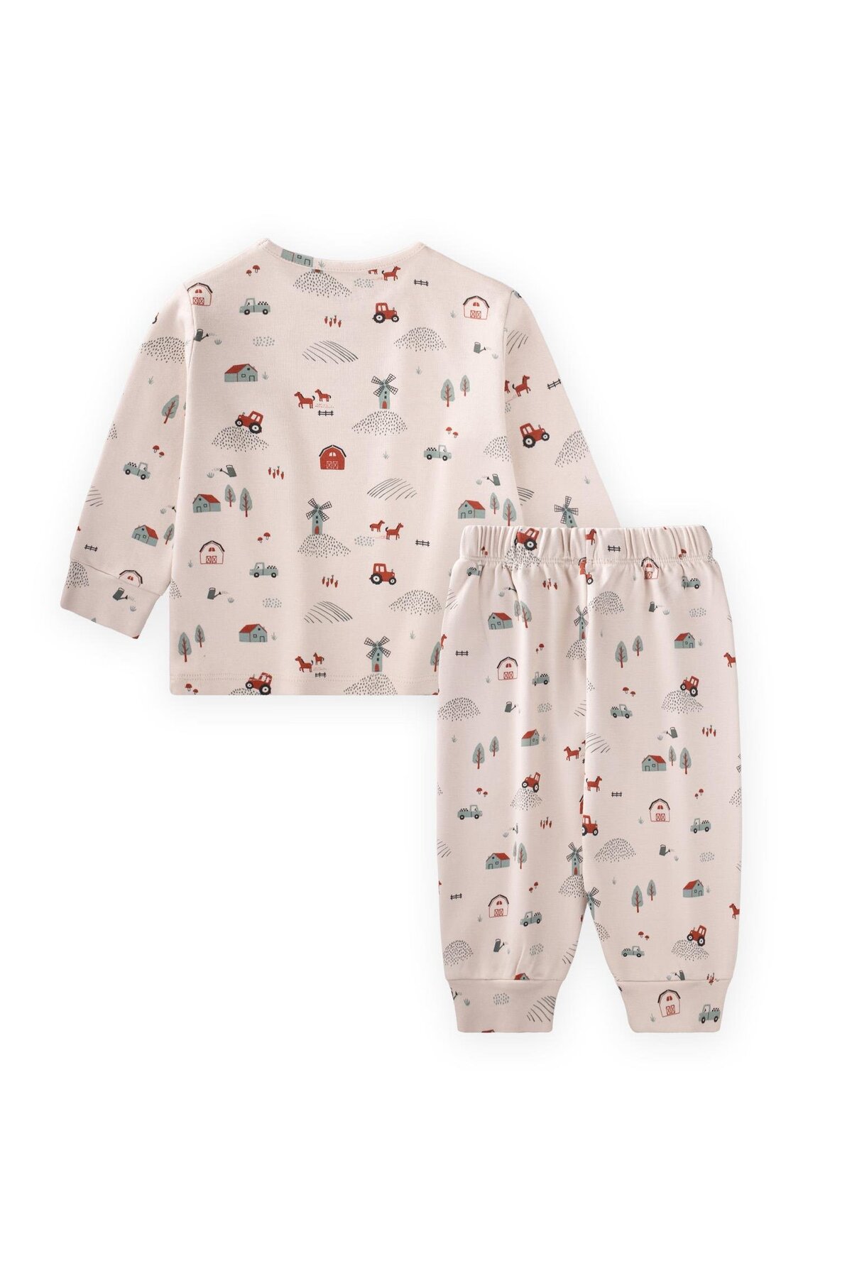 Cigit Desenli Mevsimlik Pijama Takım 1-7 Yaş Çiftlik Desen fotoğrafı 2 (önizleme)