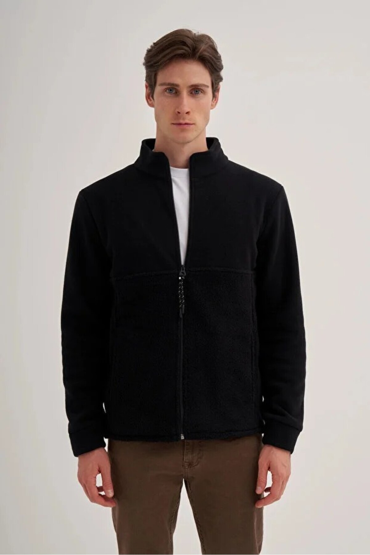 CAZ 5127 DİK YK. POLAR SWEAT HIRKA SİYAH — مشکی 24KCEEO05127 — تصویر 3 از 4