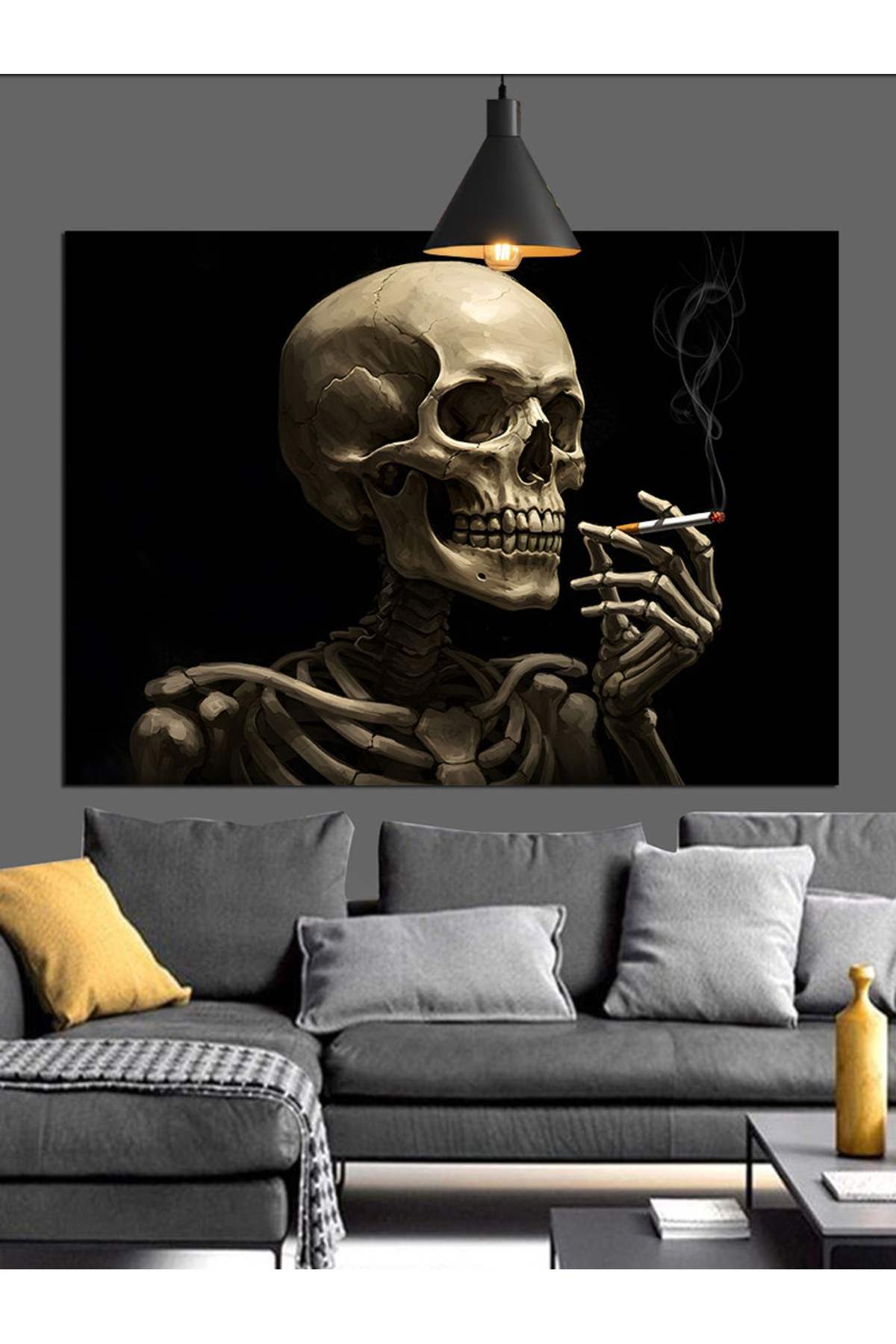 Sigara İçen Yüksek kaliteli yağlı boya dokulu Kanvas Canvas Tablo kanvas tablo canvas tablo duvar d