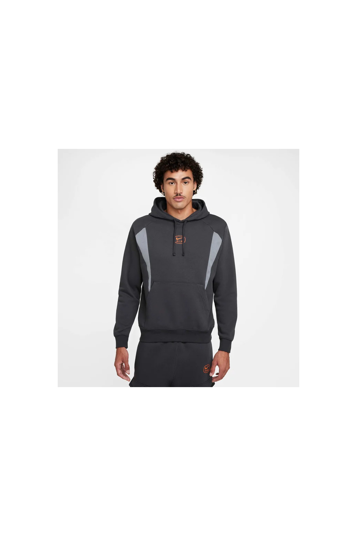 سویشرت ایر از جنس پشم و کلاه خاکستری نایکی سویشرت Nike